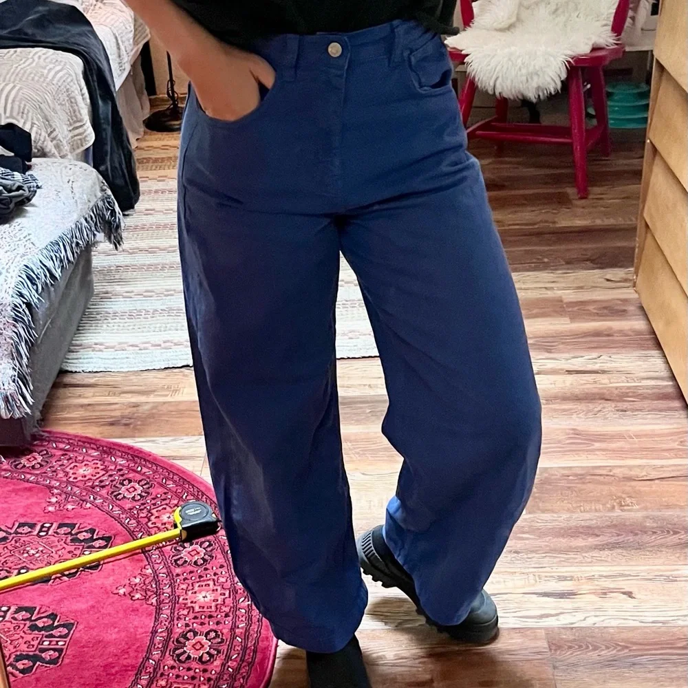ASOS genderless wide leg blue denim